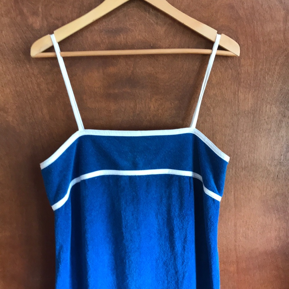 Blue Terrycloth Vintage Pool Dress Size S/M